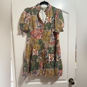 TCEC Paisley Colorblock Dress